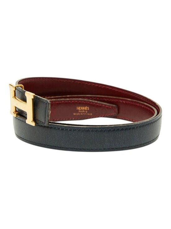 Hermes Belt Reversible Navy Red Leather